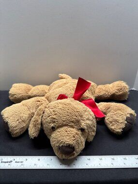 Aurora 2019 Goldie The Golden Retriever Plush Brown Dog With Red Bow 12" Stuffed